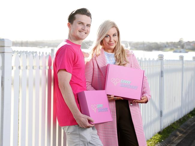 Bala Walsh and Kimberley Hall’s launched their business Savvy Snackers during lockdown. Picture: Richard Dobson