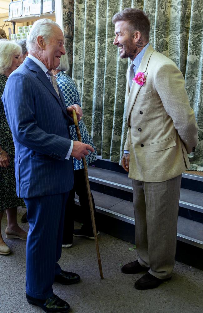 King Charles and Becks bonded over their mutual love of gardening. Picture: Paul Grover / Getty Images