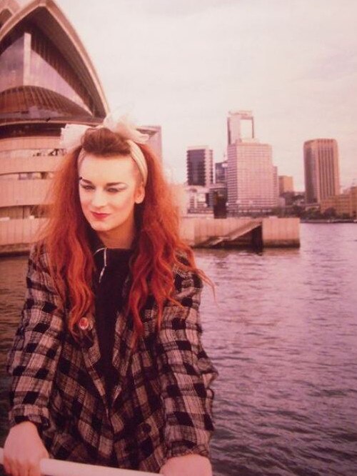 Boy George pictured in Sydney back in 1984. Picture: Instagram / Culture Club