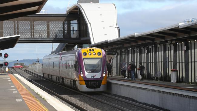 Four major level crossings in Melbourne’s northwest would be removed and stations upgraded to handle nine-car V/line trains. Picture: David Crosling