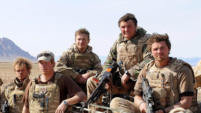 British soldiers, including Prince Harry, in Afghanistan in 2008. Picture: John Stillwell