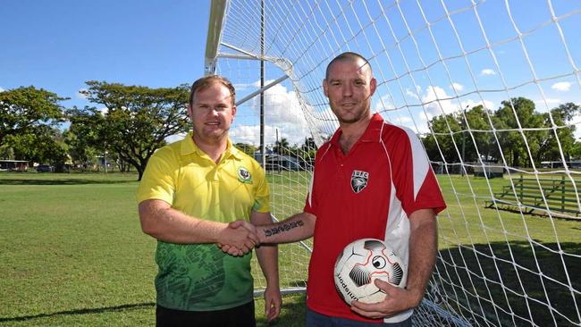 Berserker Bears' Lindsay McMaster and Southside United's Paul Vann both cherish their friendship with the Grice family. Picture: Matty Holdsworth