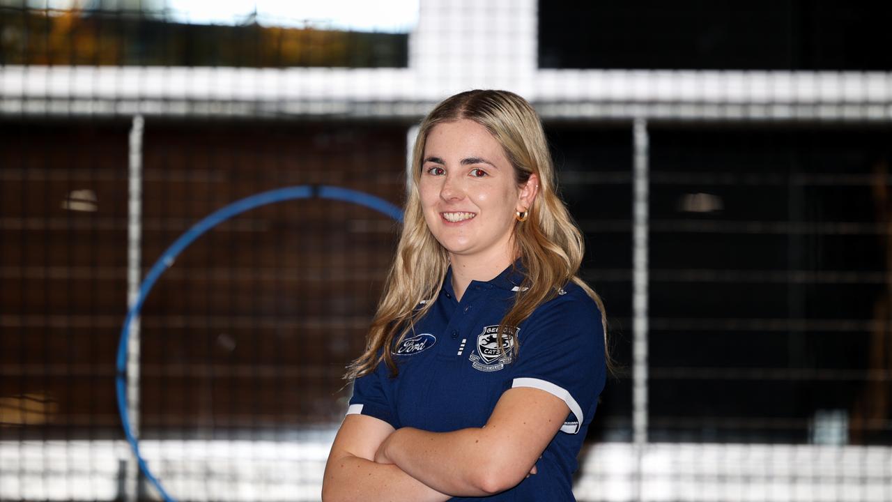 Geelong VFLW coach Taylah Hassett. Picture: Geelong Cats