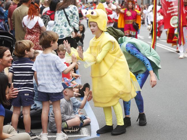 Musical Theatre Crew members from Finding Nemo production. Hobart Christmas Pageant 2024. Picture: Nikki Davis-Jones