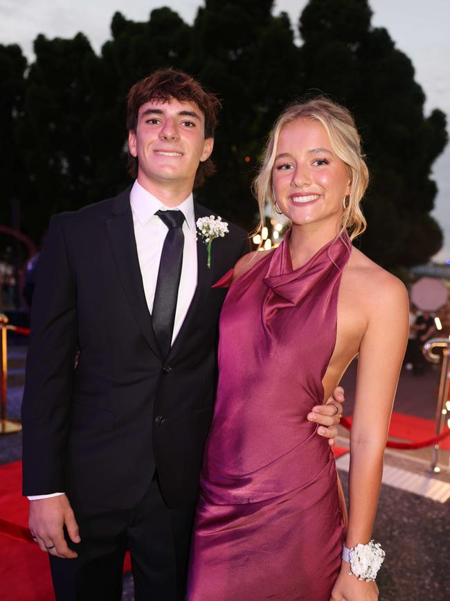 Ben Reeves and Molly Pattullo at the Emmanuel College class of 2025 formal at HOTA for Gold Coast at Large. Picture, Portia Large.