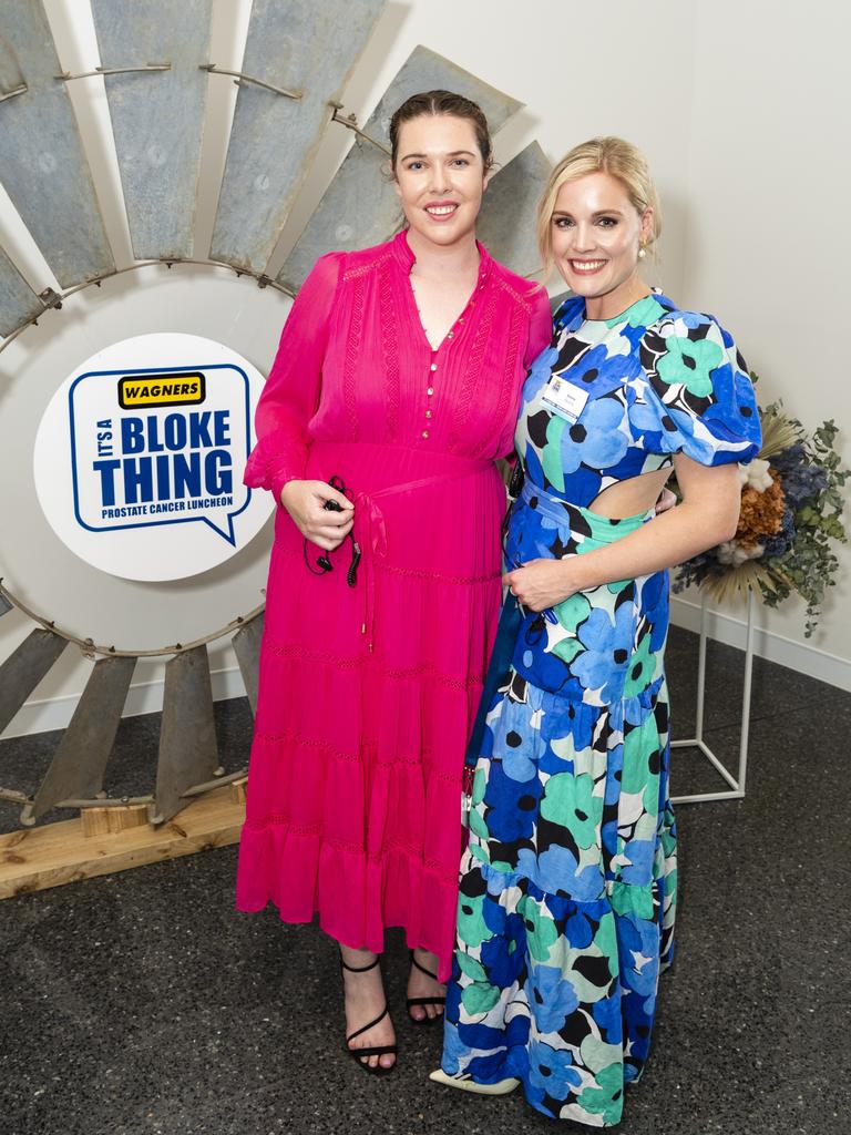 Giordann Hall (left) and Emma Rackley of It's a Bloke Thing at the 2022 function at Wellcamp Airport, Friday, September 9, 2022. Picture: Kevin Farmer