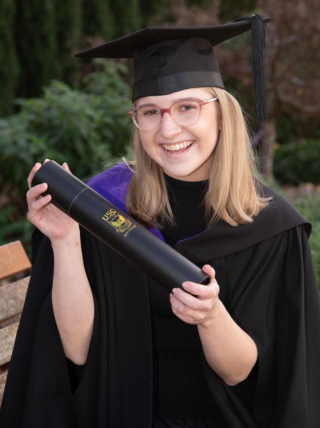 Holly Clifford graduates with a Bachelor of Laws. UniSQ graduation ceremony at Empire Theatre. Wednesday, June 28, 2023