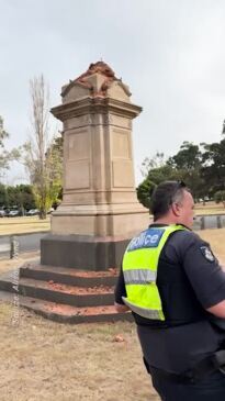 Queen Victoria statue felled in Geelong