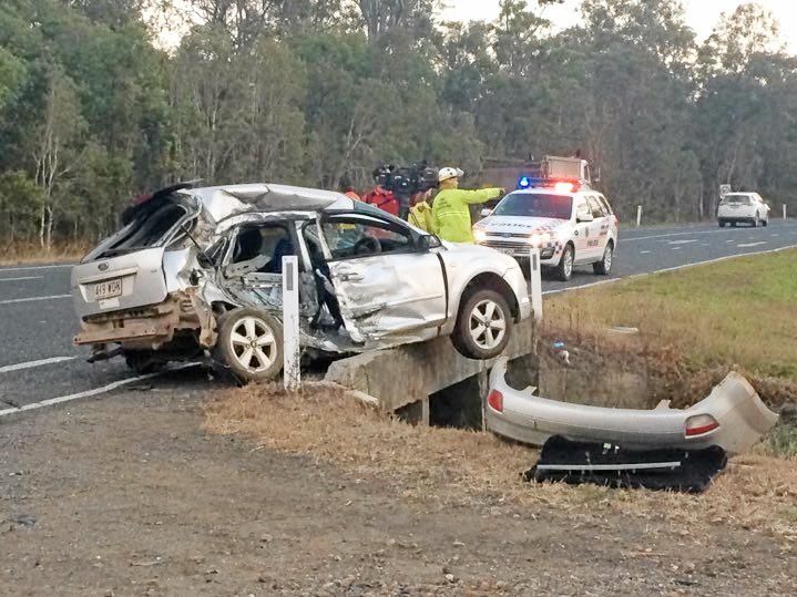 Gin Gin Rd crash | The Courier Mail