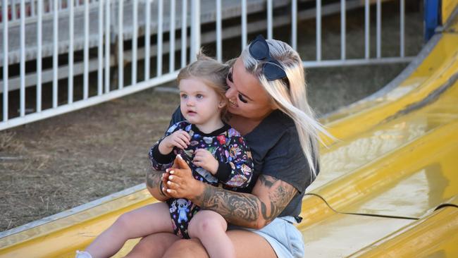 Families at the Lights on the Hill Trucking Memorial event at Gatton on Saturday, September 30, 2023.