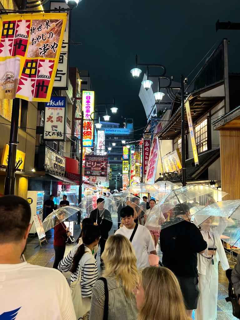 The Shinsekai neighbourhood in Osaka has plenty of cheap eateries and dive bars. Picture: Chantelle Francis