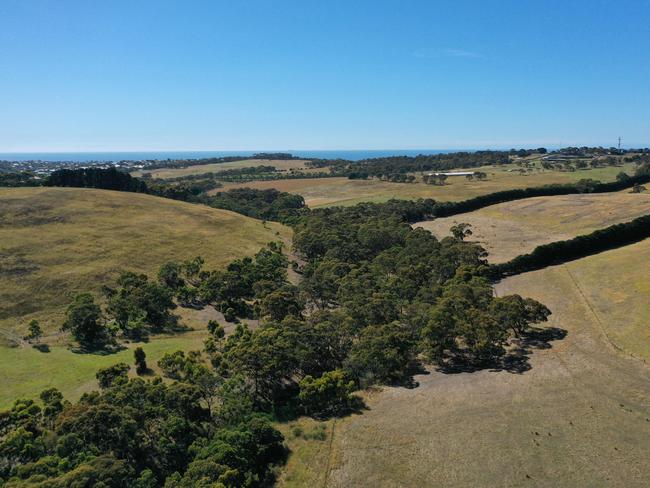 Spring Creek looking towards Duffields Road and Jan Juc. Picture: Alan Barber