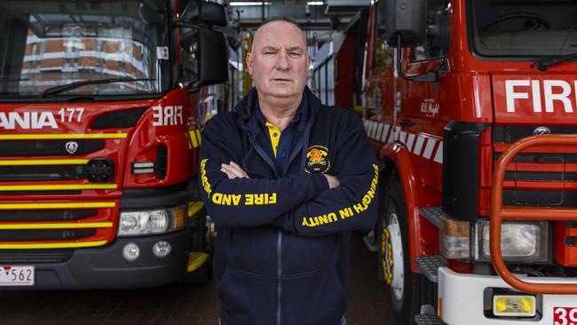 Peter Marshall, national secretary of the United Firefighters Union. Picture: Aaron Francis