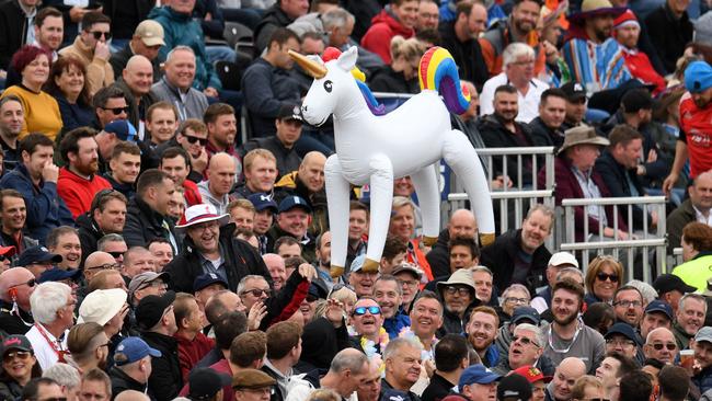 Some good natured revelry in the England crowd turned sour as due to the effects of sun and booze.