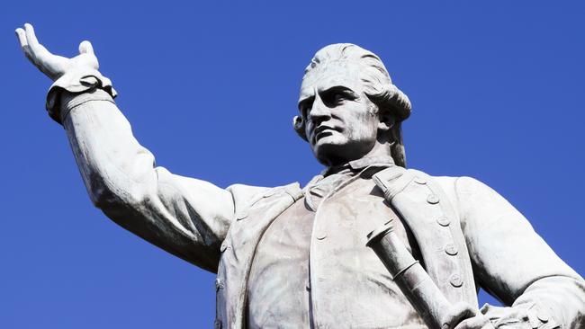 A bronze statue of Captain James Cook in Sydney’s Hyde Park. Picture: Istock