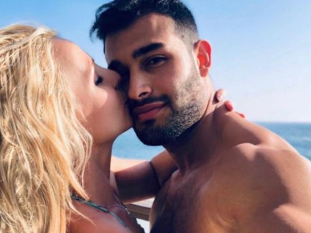 Britney Spears with boyfriend, model Sam Asghari. Picture: Instagram