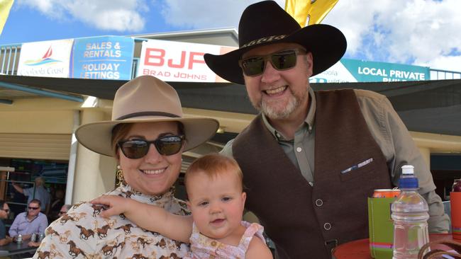 Shane, Aleisha and Harriet at the 100 Club Cup race day 2023 in Gympie.