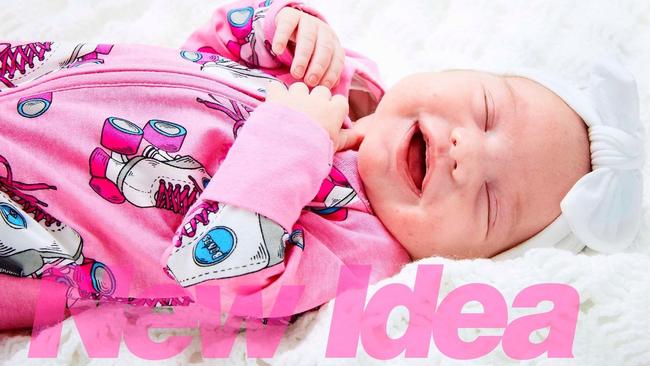 Brynne Edelsten’s baby girl Starr Amari Gordon. Picture: New Idea