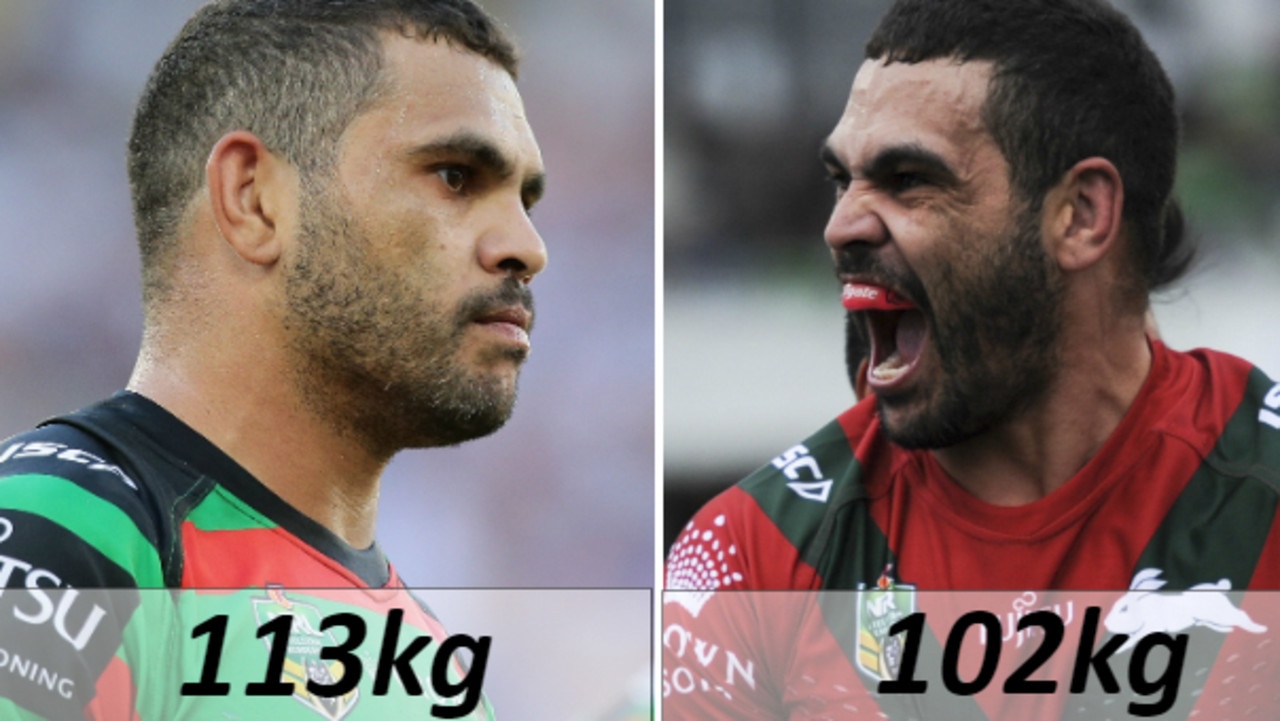 Greg Inglis has lost 11kg since the start of the season and now.