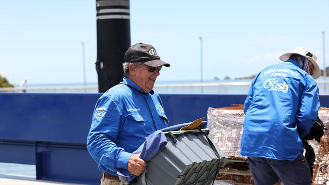 OzFish Unlimited volunteers working to deploy more than one million oysters. Picture- contributed.