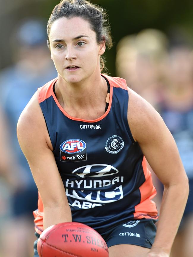 Nicola Stevens will play her first game for Carlton on Friday night. Picture: Jay Town