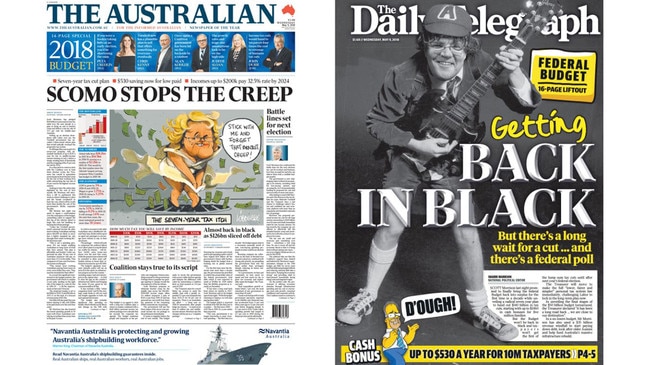 The Treasurer makes the front pages.