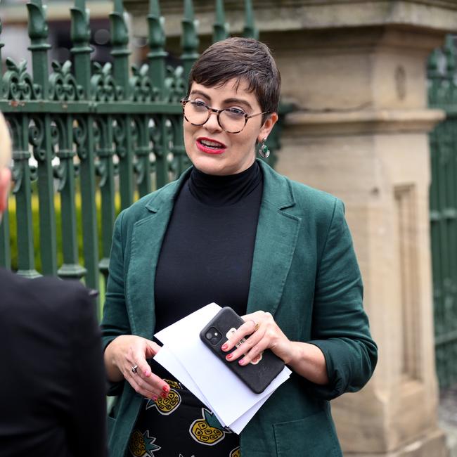 Greens MP Amy MacMahon was involved in a serious car crash at Kangaroo Point earlier in the week. Picture: Dan Peled