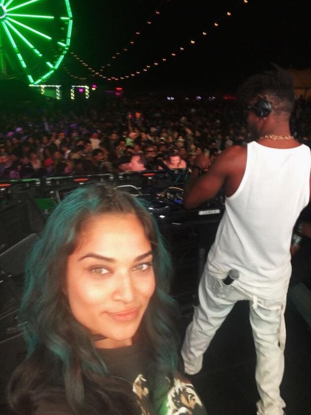 Coachella 2016 on social media... Shanina Shaik and DJ Ruckus. Picture: Instagram