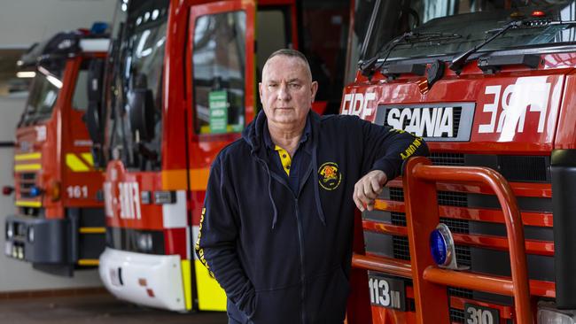 Peter Marshall is the national secretary of the United Firefighters Union. He received received $547,398 last financial year - almost as much as the Prime Minister. Picture: Aaron Francis