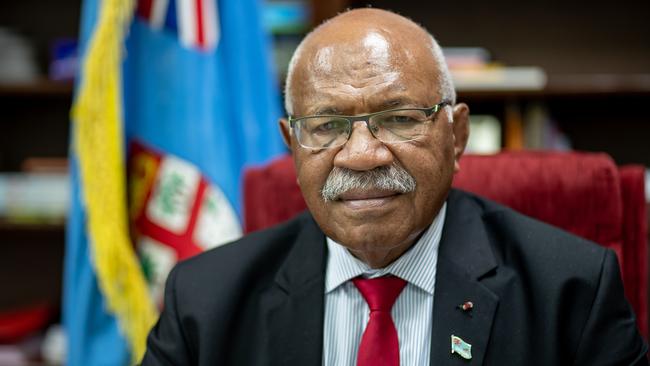 Fijian Prime Minister Sitiveni Rabuka in his parliamentary office. Picture: Shiri Ram