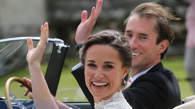 Pippa Middleton and James Matthews touched down in LA after their lavish wedding. Picture: Flynetpictures.co.uk/IMP