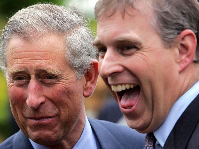 Prince Andrew and his brother Prince Charles. Picture: AFP