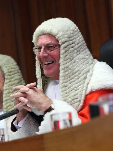 Enjoying his farewell ceremony as outgoing Tasmanian Chief Justice in 2008.