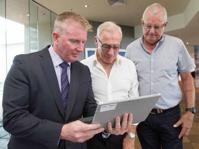 CEO of NSW Taxi Council Martin Rogers (left) at a taxi forum in February 2018.