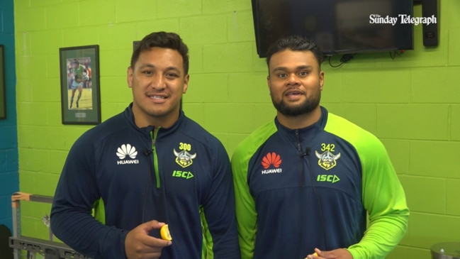 Canberra Raiders do the Lemon Face Challenge