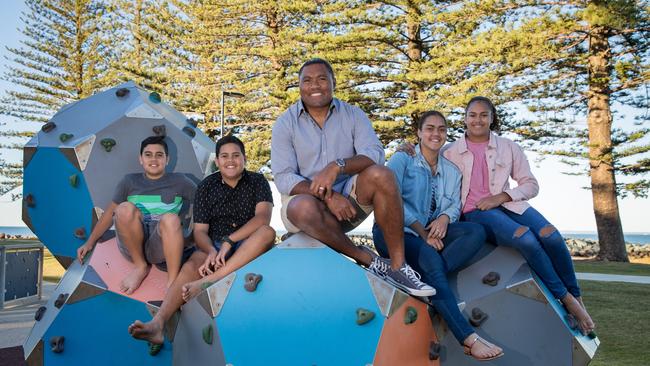 Petero Civoniceva with his children ahead of Father's Day.