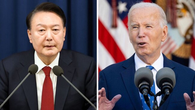 South Korean President Yoon Suk-Yeol and Joe Biden