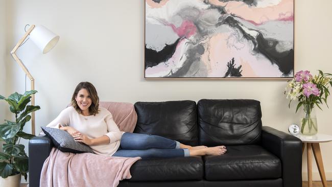 Former The Bachelorette Georgia Love opens ups her St Kilda home. Pictures: Chris Groenhout.