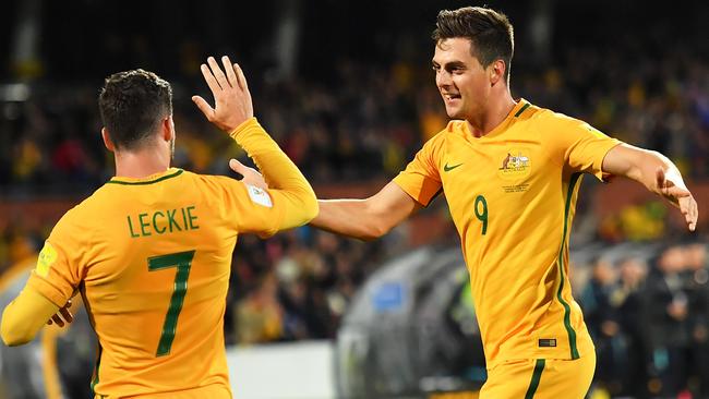 Mathew Leckie and Tomi Juric.