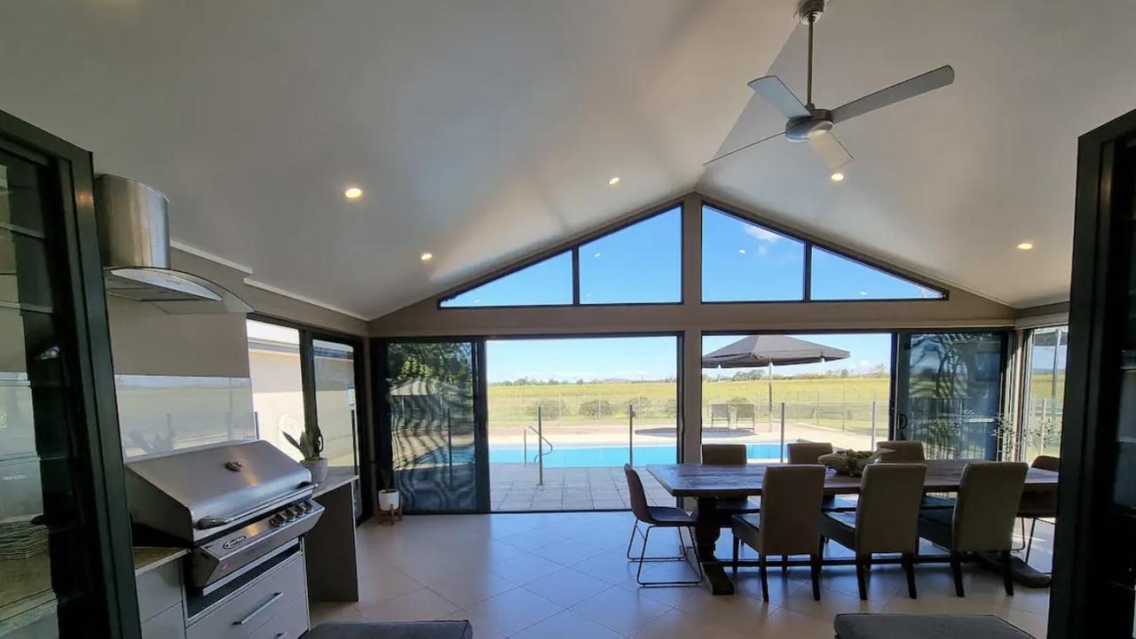 Guests can enjoy uninterrupted views of the beautiful rural landscape at this Palmers Channel farm.