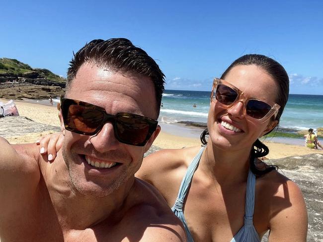 Channel 9 rugby league presenter Danika Mason and Todd Liubinskas. Pictures: Instagram