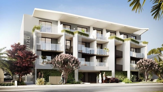 A look at the upcoming 'Mizu' apartment building in Batehaven. Picture: Supplied.