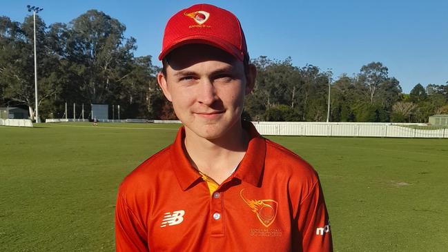 Rising Sunshine Coast cricketer Malakai Pearce - the win was another feather in his cap. Picture: Contributed.