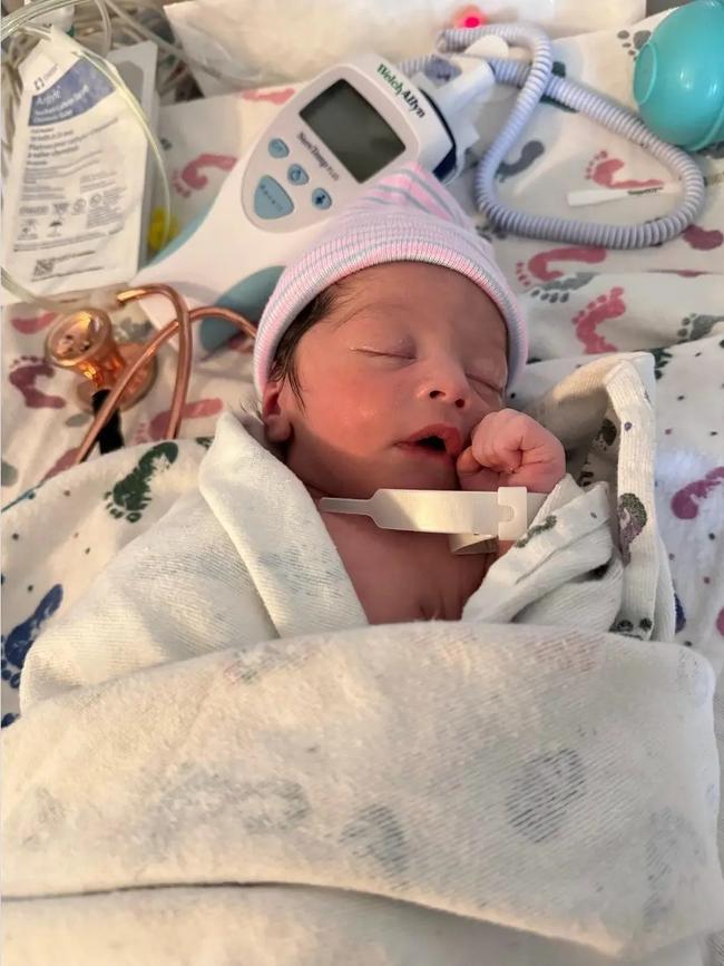 Garcia shared a photo of his newborn son, Henry Leo, to his Instagram following his birth. Picture: Kingryan