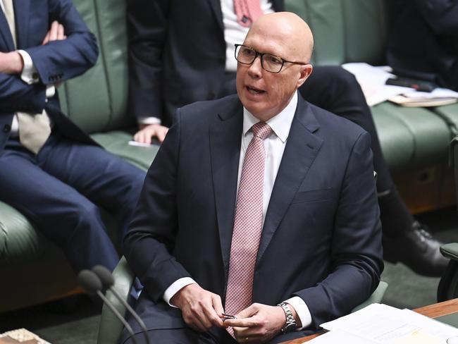 Opposition leader Peter Dutton committed to introducing a social media age limit back in June. Picture: NewsWire / Martin Ollman