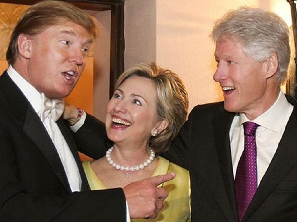 Bill and Hillary Clinton were among the 350 guests at Melania and Donald Trump's wedding in 2005. Picture: X