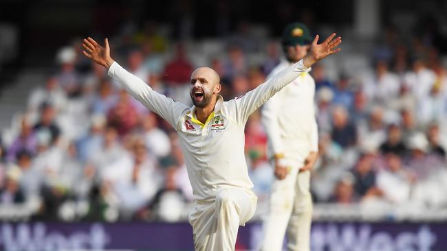 Nathan Lyon fought hard to keep Australia in the match. Picture: Alex Davidson/Getty Images