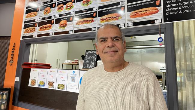 Behzad Eghtedari of Daei Persian Fast Food at Iron St, North Parramatta.