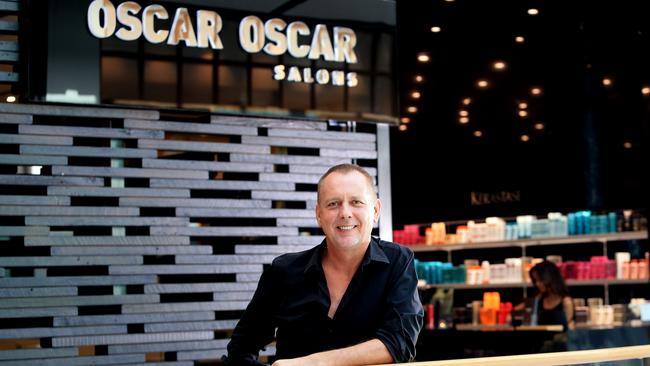 Oscar Oscar Salons owner/director Oscar Cullinan at his new salon at Pacific Fair Shopping Centre at Broadbeach. Picture: Tim Marsden