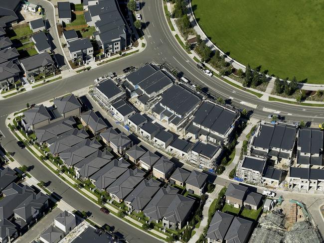 Western Syney Housing. 9.14am. #SnapSydney 2015. Aerial Sydney. Picture: John Appleyard